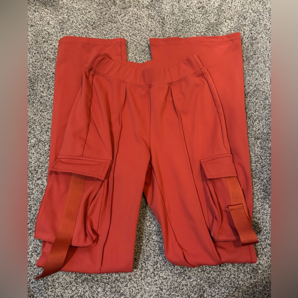 Athletic Cargo Flare Pants
